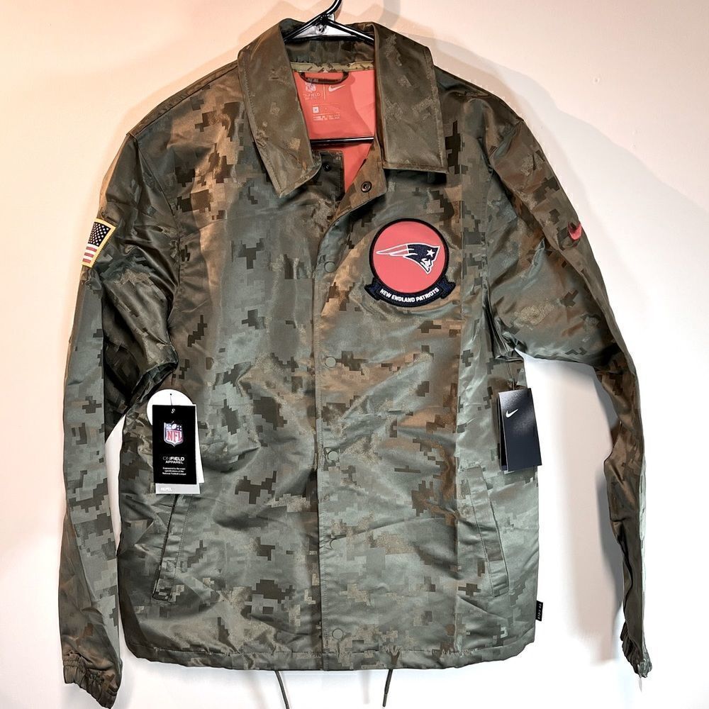 NWT NFL Nike Camouflage New England Patriots Salute To Service Jacket Sz M